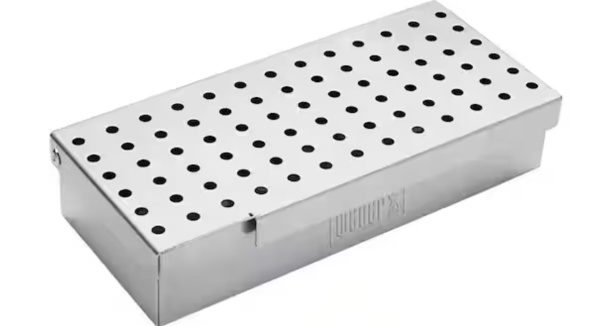 Stainless steel pellet smoker box